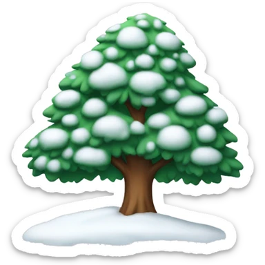 trees with snow  sticker