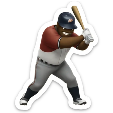 Hitting a home run  sticker
