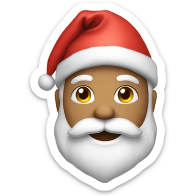 Santa Claus with a love heart sticker