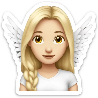White Girl with wings sticker