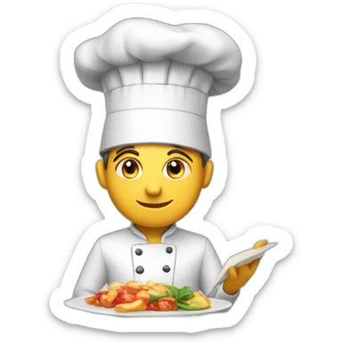 reading cooking chef sticker