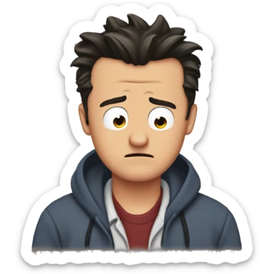 Chandler Bing crying sticker