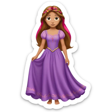 Rapunzel con el pelo marrón sticker