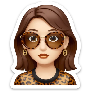 Miu Miu oval brown sunglasses sticker