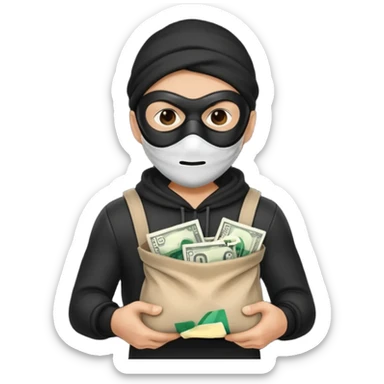 Thief,Knave. Half body sticker