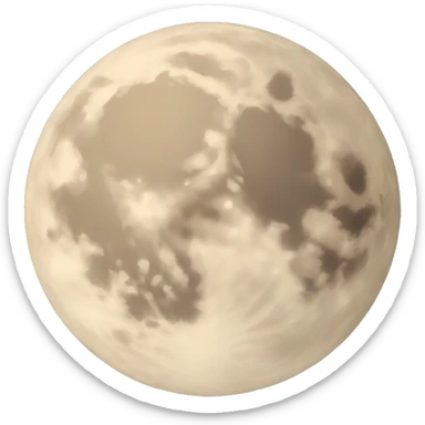Aesthetic full moon beige sticker