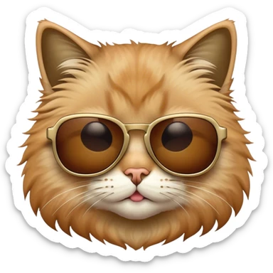 Cat with sunglasses sticker