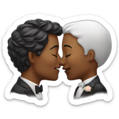 Marriage kiss sticker