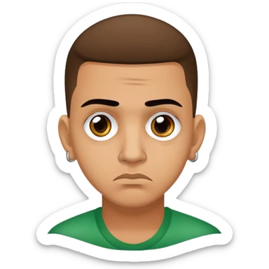 Sad and Stressed Reggaeton Music Singer, with dark circles under the eyes sticker