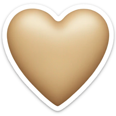Beige heart sticker