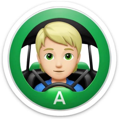 Jeune permis le A de jeune conducteur genre le petit rond  sticker