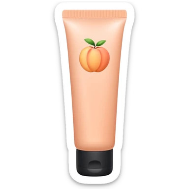 pale peach plain skincare tube sticker