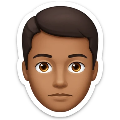 Ricky Bell with dark brown hair  sticker