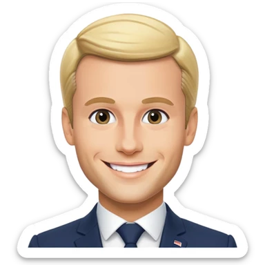 Macron ken barbie sticker