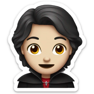 a brunette vampire sticker
