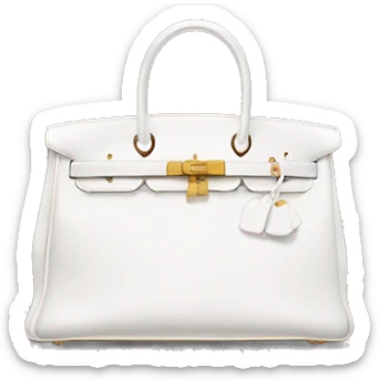 White Kelly Hermes bag  sticker