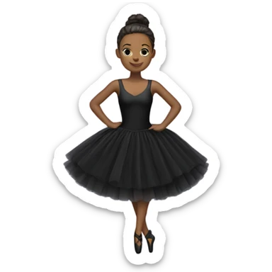 black Ballerina dress sticker
