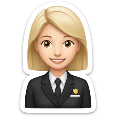 Je veux un réceptionniste d"hotel élégant sticker