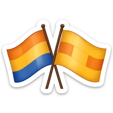 a flag with these colours : 🧡💛🤍🩵💙 from up to down sticker