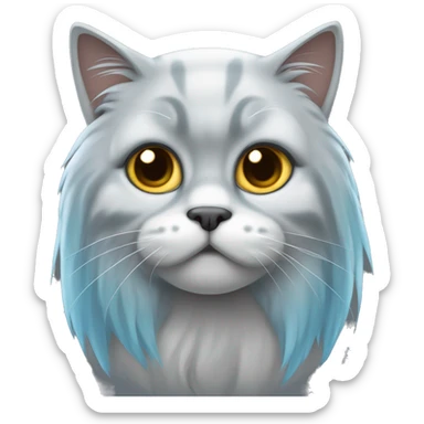 Gato persa cara achatada pelo cinza azulado  sticker