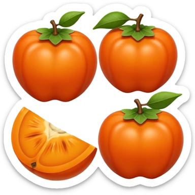 persimmon fruit smooth sticker