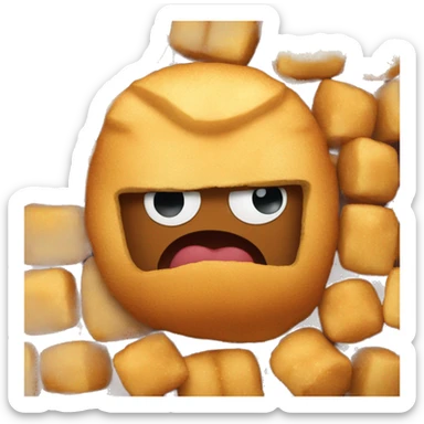 Angry Tater tot  sticker