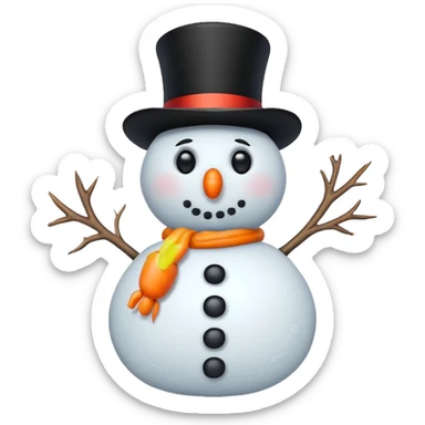 frozen snowman sticker