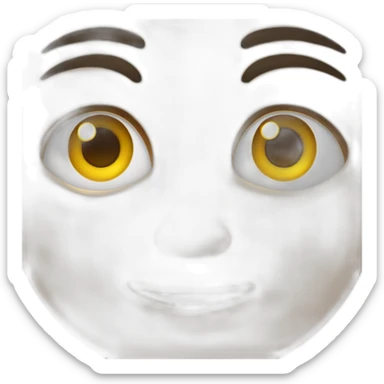 Visage gros yeux sticker