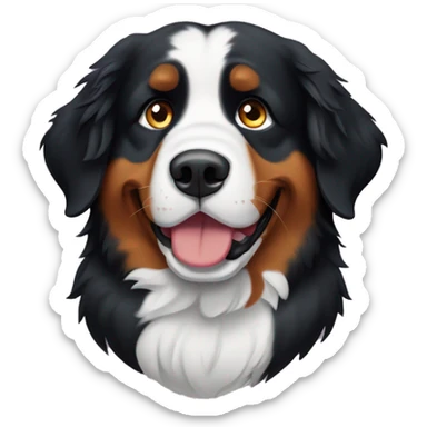 bernese mountain dog shrugging sticker