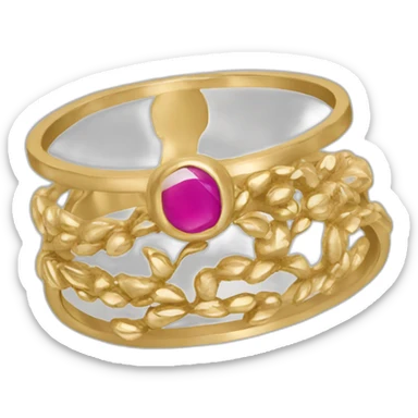 avec une bague sticker