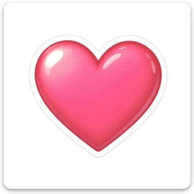 cute and shiny heart emoji with a gradient effect, no background sticker
