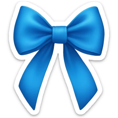 Blue bow sticker