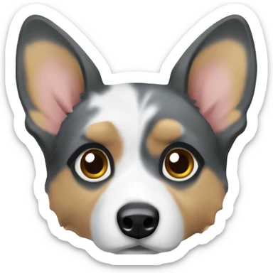 Blue Merle welsh corgi sticker