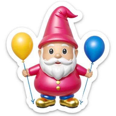  jeff koons style SPAM garden gnome inflatable balloon art sticker