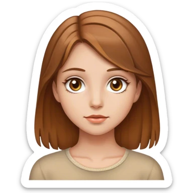 Light brown hair hazel eyes girl sticker