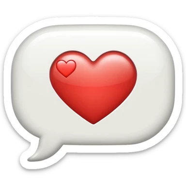 speech bubble with a heart inside sticker