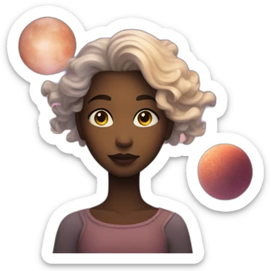 girl astrology planet space sticker