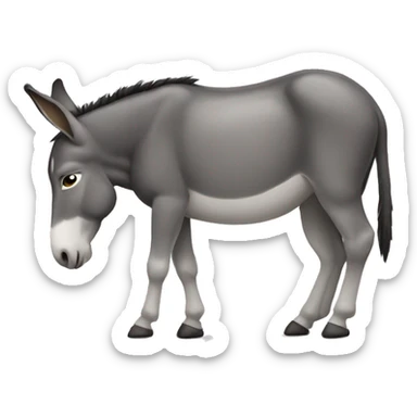 Donkey with a big butt sticker