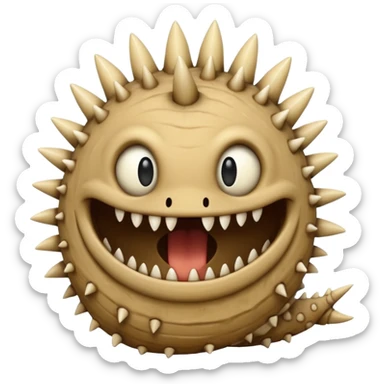 Sand worm from dune make the mouth a hole with long spiky teeth NO EYES and a body sticker