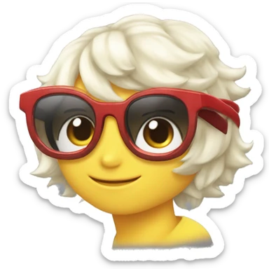 Le Pokémon évolie avec des lunettes de soleil qui conduit une Ferrari  sticker