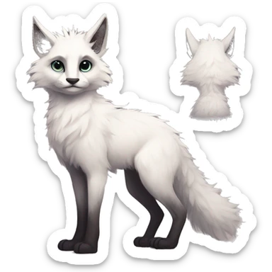  Cute Edgy Realistic Rare Fantasy Fluffy Slim Vernid-Trico-Melprin-species by LiLaiRa, by Falvie, full body sticker