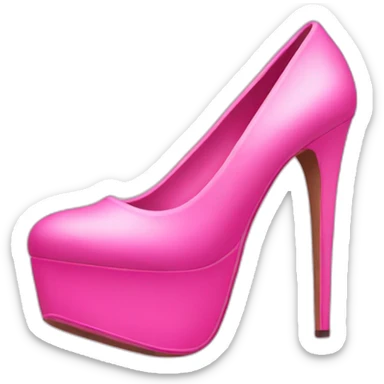 Pink platform High heels sticker