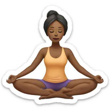 a Women on a yoga position sticker