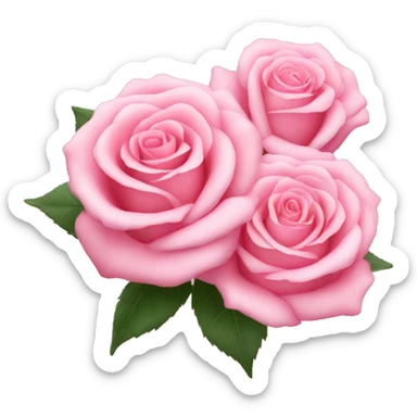 baby pink roses sticker