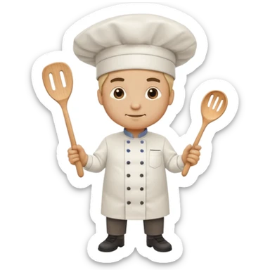 High resolution of   realistic full body chef distorted , no extra hybrid sticker