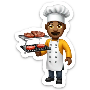 Grill master chef sticker