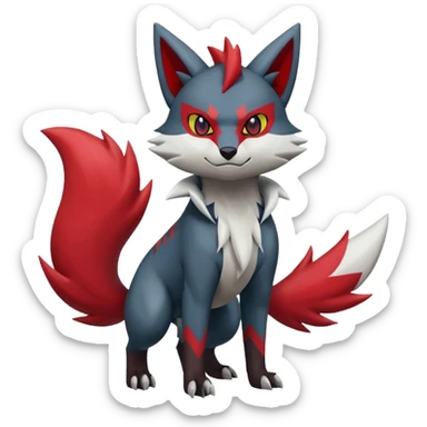 Litten-Zoroark-Zangoose-Mightyena-Zorua full body sticker