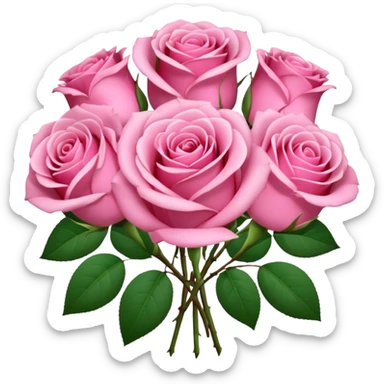 bouquet of pink roses sticker