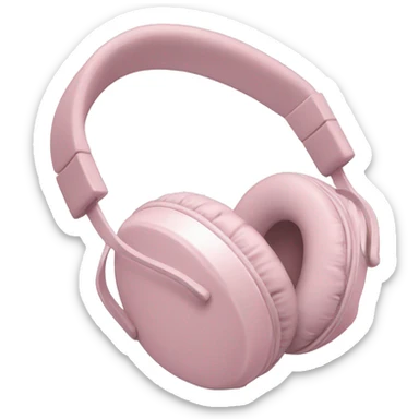 Light Pink headphones  sticker