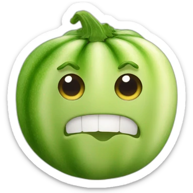 courgette face slap sticker